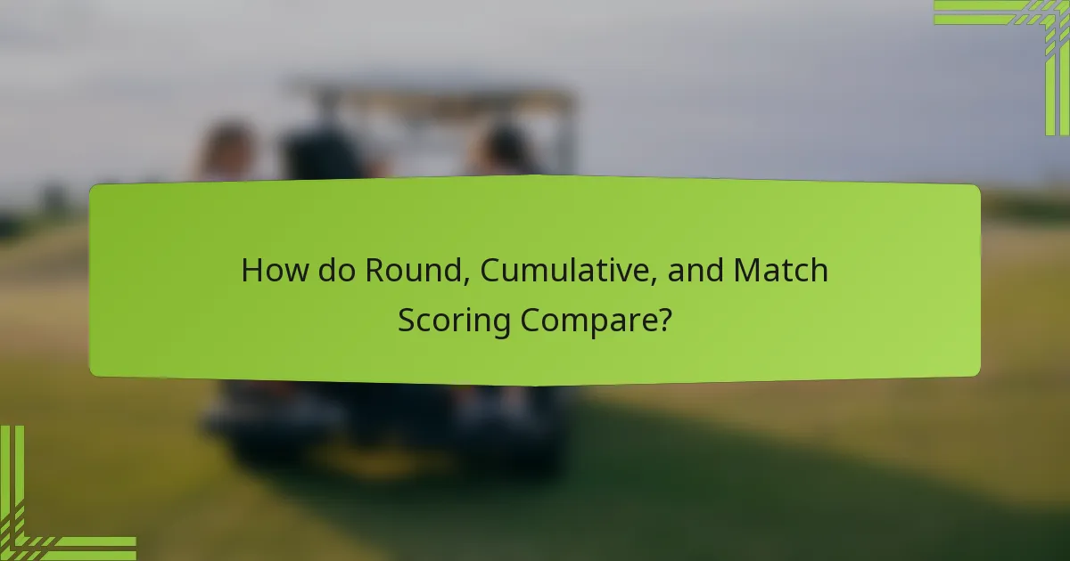 How do Round, Cumulative, and Match Scoring Compare?